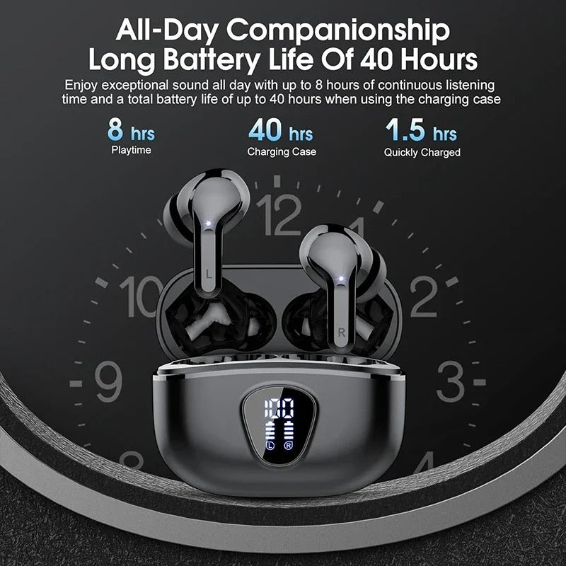 Wireless Earbuds BT 5.3 – Noise Cancelling & 48H Playtime