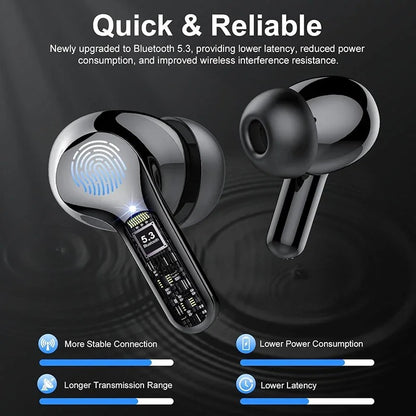 Wireless Earbuds BT 5.3 – Noise Cancelling & 48H Playtime
